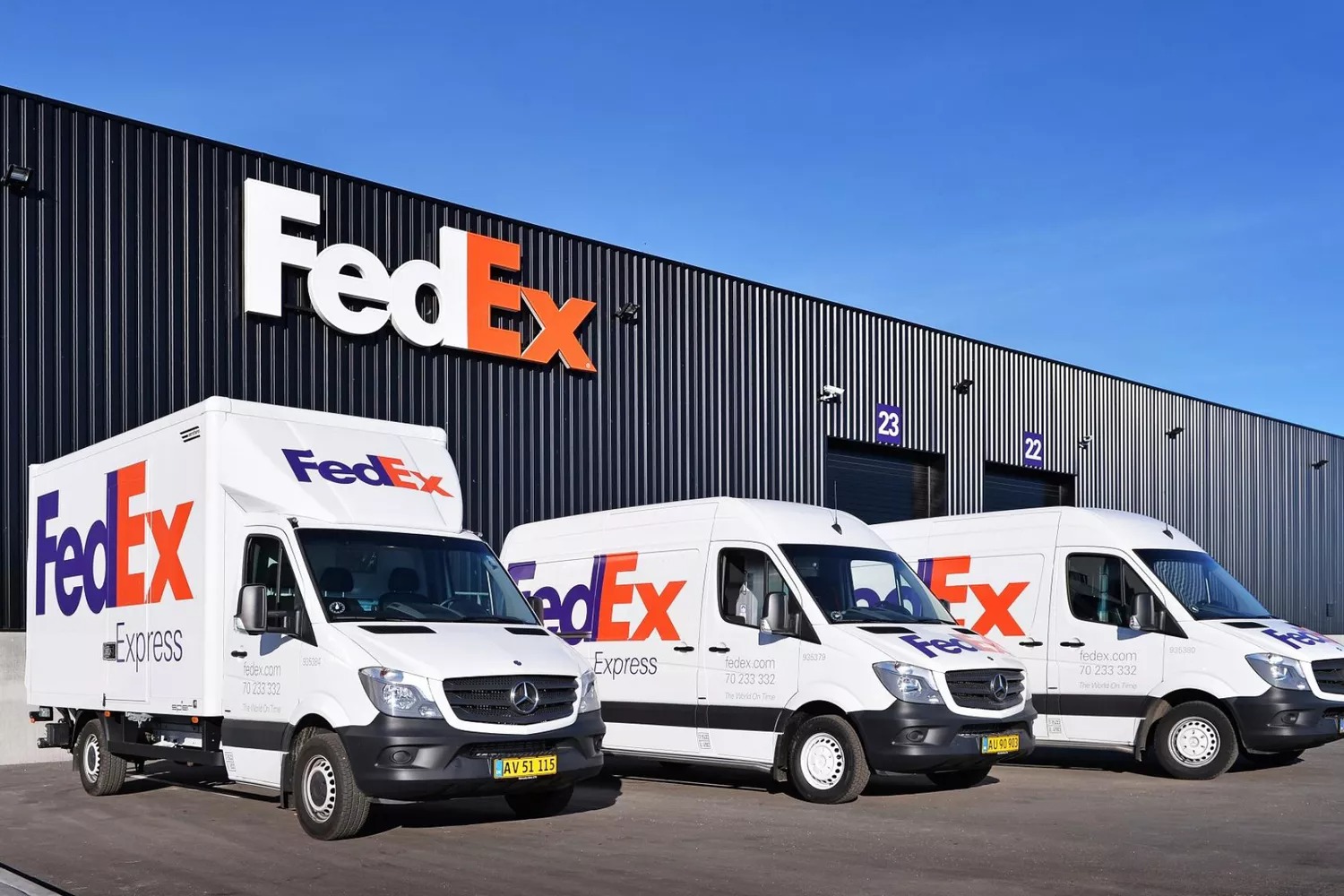 FedEx delivery trucks